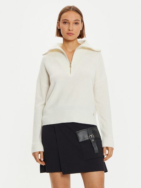 Liu Jo Golf WF4435 MS009 Écru Regular Fit. Swetry damskie Liu Jo, l, bez wzorów, z wełny, bez kołnierzyka, bez ramiączek, bez kaptura. Za 559.99 zł.
