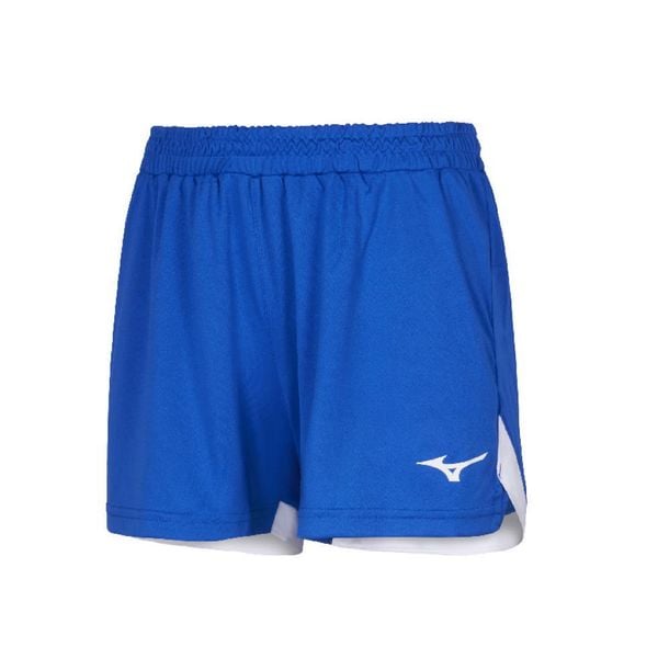 Szorty damskie Mizuno Classic. Niebieskie szorty sportowe damskie Mizuno, s, bez wzorów, z materiału, eleganckie, na fitness i siłownię. Za 134.00 zł.