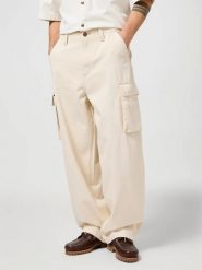 MESKIE SPODNIE WRANGLER CJ LOOSE CARGO ECRU 112362500. Spodnie materiałowe męskie Wrangler, l, bez wzorów. Za 219.99 zł.