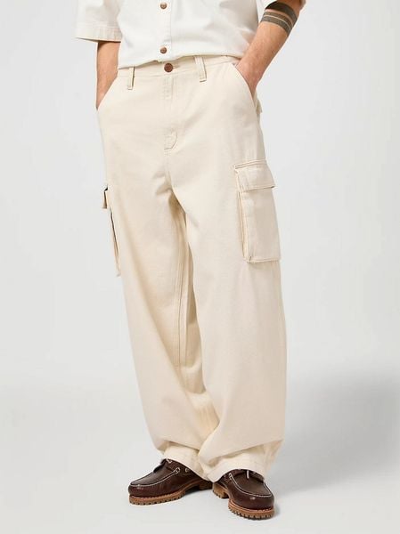 MESKIE SPODNIE WRANGLER CJ LOOSE CARGO ECRU 112362500. Spodnie materiałowe męskie Wrangler, l, bez wzorów. Za 219.99 zł.