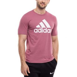 Koszulka Mężczyzna adidas Essentials T-shirt Bluzka Sportowa Treningowa r. L. Czerwone koszulki sportowe męskie Adidas, l, bez wzorów, z bawełny, bez kołnierzyka, bez ramiączek. Za 99.99 zł.