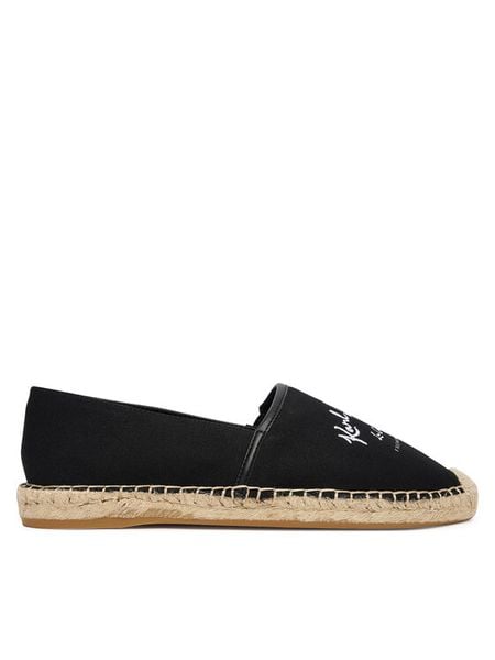 KARL LAGERFELD Espadryle Kamini KL80110A Czarny. Czarne espadryle damskie KARL LAGERFELD, bez wzorów, z materiału, bez obcasa, bez zapięcia. Za 568.99 zł.
