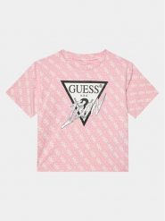 Guess T-Shirt J4RI06 K6YW3 Różowy Boxy Fit. Czerwone t-shirty i topy dla dziewczynek Guess, z aplikacjami, z bawełny, bez ramiączek. Za 159.99 zł.