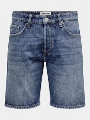 Only & Sons Szorty jeansowe Edge 22029179 Niebieski Straight Fit. Niebieskie szorty męskie Only & Sons, m, bez wzorów, z bawełny. Za 189.99 zł.