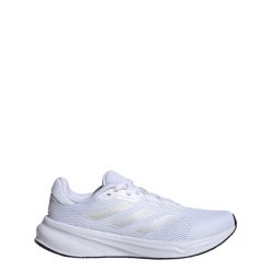 Buty Response. Białe obuwie sportowe damskie Adidas, bez wzorów, z materiału, do biegania. Za 313.99 zł.