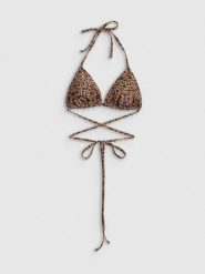 4F Góra od bikini damska - brązowa XS. Brązowe bikini damskie 4f, xs, bez wzorów. Za 59.99 zł.