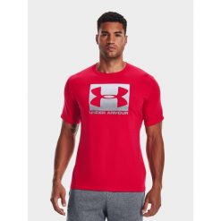 Koszulka fitness męska UNDER ARMOUR 1329581 z krótkim rękawem. Czerwone koszulki sportowe męskie Under Armour, m, bez wzorów, z materiału, bez kołnierzyka, bez ramiączek, na fitness i siłownię. W wyprzedaży za 75.37 zł.