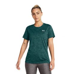 Koszulka treningowa damska Under Armour Tech C-Twist. Zielone koszulki sportowe damskie Under Armour, s, bez wzorów, bez kołnierzyka, bez ramiączek. Za 99.99 zł.
