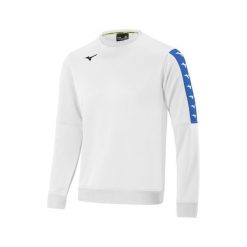 Bluza Mizuno Nara Training. Białe bluzy męskie Mizuno, bez zapięcia, na fitness i siłownię. Za 185.50 zł.