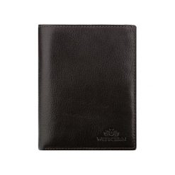 Skórzany portfel w kolorze ciemnobrązowym - (S)10,5 x (W)13 cm. Portfele męskie Wittchen, z materiału. W wyprzedaży za 199.95 zł.