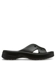 Crocs Klapki Classic Women's Cross Strap 210840 Czarny. Czarne klapki damskie Crocs, bez wzorów, z tworzywa sztucznego, bez obcasa. Za 109.00 zł.