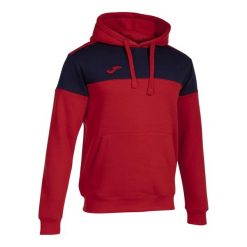 Bluza z kapturem Joma Crew V. Czerwone bluzy męskie Joma, bez wzorów, z kapturem, do piłki nożnej. W wyprzedaży za 202.35 zł.