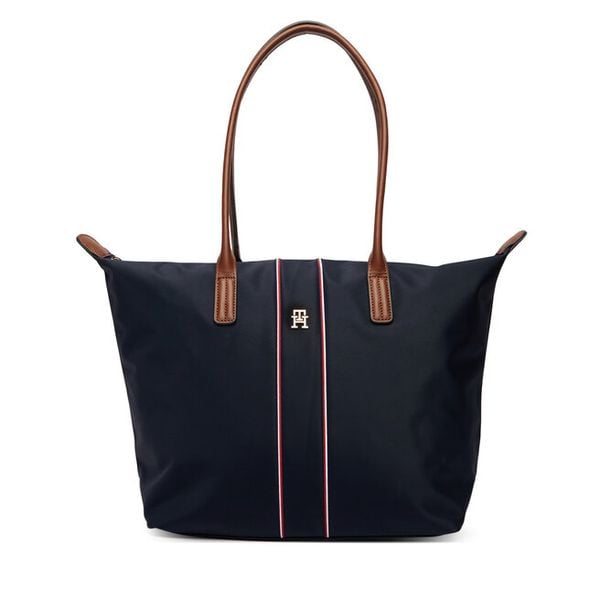 Torebka Tommy Hilfiger. Niebieskie torebki do ręki damskie Tommy Hilfiger, bez wzorów, bez dodatków. Za 284.99 zł.