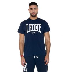 Podstawowa koszulka Kurzarm Leone 1947 z dużym logo. Niebieskie buty sportowe męskie LEONE 1947 APPAREL, z bawełny, bez zapięcia, na fitness i siłownię. W wyprzedaży za 73.68 zł.