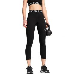 Rajstopy Puma W Strong Tight - Hw Fl, Dla obu płci. Czarne legginsy damskie Puma, bez wzorów, na fitness i siłownię. Za 233.06 zł.