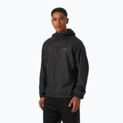 Kurtka przeciwwiatrowa męska Helly Hansen Rapide Insulator Wind. Czarne kurtki męskie Helly Hansen, m, bez wzorów, z softshellu, trekkingowe. Za 679.99 zł.