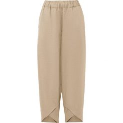 Spodnie lniane. Szare spodnie materiałowe damskie bonprix, bez wzorów. Za 144.99 zł.