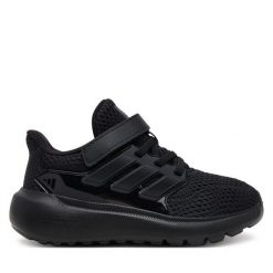 Sneakersy adidas. Czarne trampki i tenisówki chłopięce Adidas, bez wzorów, bez zapięcia. Za 149.99 zł.