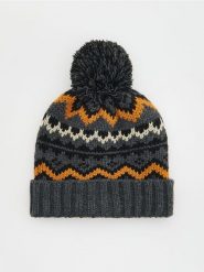 Czapka z pomponem - ciemnoszary. Szare czapki i kapelusze męskie Reserved, bez wzorów. Za 59.99 zł.