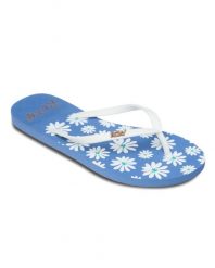 Sandały dla Kobiety NEW VIVA PRINTED Niebieski. Niebieskie sandały damskie Roxy, bez wzorów, z gumy, bez obcasa, bez zapięcia. Za 84.99 zł.
