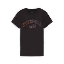 Damska koszulka ESS+ LOGO LAB PUMA Black. Czarne koszulki sportowe damskie Puma, s, bez wzorów, z gumy, bez kołnierzyka, bez ramiączek, na jogę i pilates. Za 168.00 zł.