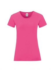 T-shirt damski Fruit Of The Loom Iconic 150 - różowy. Czerwone t-shirty damskie Fruit of the Loom, m, bez wzorów, z bawełny, klasyczne, bez kołnierzyka. Za 124.99 zł.