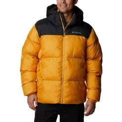 Kurtka zimowa męska Columbia Puffect z kapturem. Czarne kurtki męskie Columbia, na zimę, m, bez wzorów, sportowe, z kapturem. Za 699.00 zł.