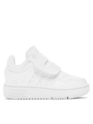 Adidas Sneakersy Hoops GW0442 Biały. Białe buty sportowe dziewczęce Adidas, bez wzorów, z materiału, bez zapięcia. Za 119.99 zł.