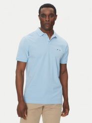 Hechter Paris Polo Pique H-Eco 74004 151902 Błękitny Regular Fit. Niebieskie koszulki polo męskie Hechter Paris, l, bez wzorów, z bawełny, bez ramiączek. Za 159.99 zł.