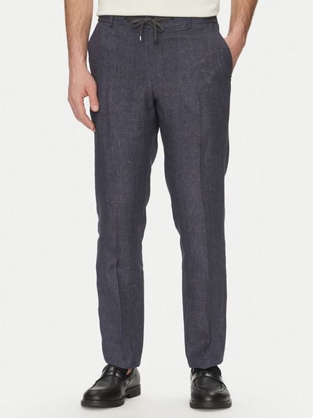 JOOP! Chinosy 17 JT-79Sake12 30045892 Granatowy Slim Fit. Niebieskie eleganckie spodnie męskie JOOP!, m, bez wzorów, ze lnu. Za 499.99 zł.
