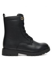 Tommy Hilfiger Trapery Lace-Up Bootie T3A5-34012-1355 S Czarny. Czarne buty zimowe dziewczęce Tommy Hilfiger, bez wzorów, ze skóry, bez zapięcia. Za 429.99 zł.