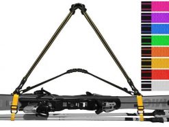 Paski szelki uprząż do noszenia nart i kijków Snowsport NIEBIESKI. Niebieskie paski damskie SNOWSPORT, bez wzorów. Za 45.00 zł.
