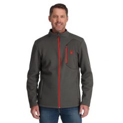 Bluza męska Spyder Bandit Full Zip. Szare bluzy męskie Spyder, na zimę, m, bez wzorów, bez kaptura. Za 649.99 zł.
