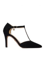 Nine West Szpilki CEO-CD25-193-1 Czarny. Czarne szpilki damskie Nine West, bez wzorów, z materiału, bez obcasa, bez zapięcia. Za 229.99 zł.