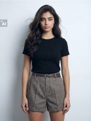 Prążkowana koszulka z wiskozą - czarny. Czarne t-shirty damskie Sinsay, l, bez wzorów, prążkowane, bez kołnierzyka. Za 25.99 zł.