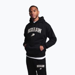 Bluza męska BOXRAW East Street Hoodie. Czarne bluzy męskie BOXRAW, l, bez wzorów, z bawełny, bez kaptura. Za 279.99 zł.
