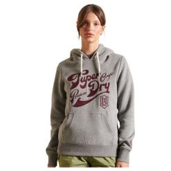 Bluza turystyczna damska Superdry Pride In Craft. Szare bluzy damskie Superdry., l, bez wzorów, z bawełny, z kapturem. Za 198.24 zł.