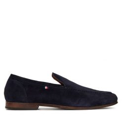 Półbuty Tommy Hilfiger. Niebieskie półbuty na co dzień męskie Tommy Hilfiger, bez zapięcia. Za 399.99 zł.