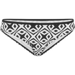 Figi bikini bonprix czarno-biały z nadrukiem. Bikini damskie marki bonprix. Za 21.99 zł.