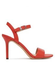 LAUREN RALPH LAUREN Sandały 802940727012 Czerwony. Czerwone sandały damskie Lauren Ralph Lauren, bez wzorów, ze skóry, bez obcasa, na szpilce, bez zapięcia. Za 449.99 zł.