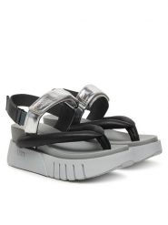 United Nude Sandały Delta Tong 10712977188 Szary. Szare sandały damskie United Nude, bez wzorów, ze skóry, bez obcasa, na koturnie, bez zapięcia. Za 1,229.00 zł.