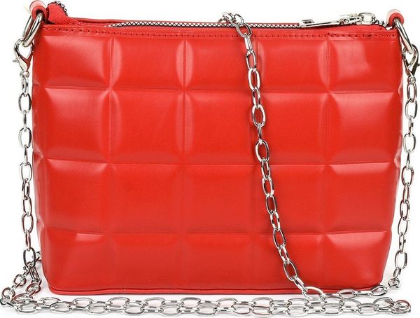 Versoli Czerwona Torebka Damska Listonoszka Elegancka na ramię moda Z39. Czerwone torby na ramię damskie Versoli, bez wzorów, eleganckie, bez dodatków. Za 60.49 zł.