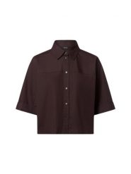 Opus Bluzka damska z krótkim rękawem - Freppy Kobiety brązowy jednolity, 36. Brązowe bluzki damskie Opus, bez wzorów, z bawełny, bez kołnierzyka, bez ramiączek. Za 279.95 zł.