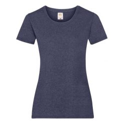 Koszulka Damska Valueweight. Niebieskie koszulki sportowe damskie Fruit of the Loom, m, bez wzorów, bez kołnierzyka, bez ramiączek, trekkingowe. Za 35.99 zł.