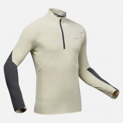 Koszulka turystyczna męska z długim rękawem Quechua MH500 Anty-UV. Koszulki sportowe męskie QUECHUA, m, bez wzorów, z elastanu, bez kołnierzyka, bez ramiączek, trekkingowe. Za 129.99 zł.
