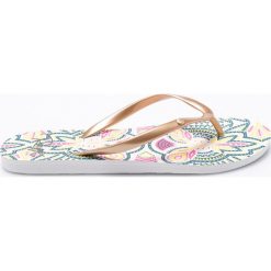 Roxy - Japonki. Szare klapki damskie Roxy, z materiału. W wyprzedaży za 69.90 zł.