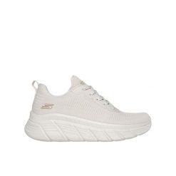 BUTY damskie SKECHERS BOBS 117385-OFWT beżowe niskie lekkie sportowe 40,5. Białe obuwie sportowe damskie Skechers, bez wzorów, trekkingowe. Za 269.00 zł.