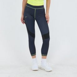Leggins treningowe damskie WRIST. Szare legginsy damskie ELPLAYER, bez wzorów, z materiału. W wyprzedaży za 82.50 zł.