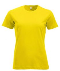 Clique New Classic-T Women T‑shirt bawełniany, współczesny krój. Żółte t-shirty damskie CLIQUE, l, bez wzorów, z bawełny, bez kołnierzyka. Za 104.55 zł.