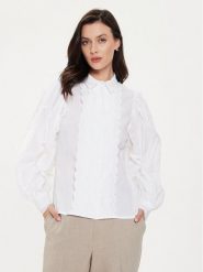 Karen by Simonsen Koszula Nadia 10104854 Biały Regular Fit. Białe bluzki damskie Karen by Simonsen, bez wzorów, z bawełny, bez kołnierzyka, bez ramiączek. Za 499.99 zł.